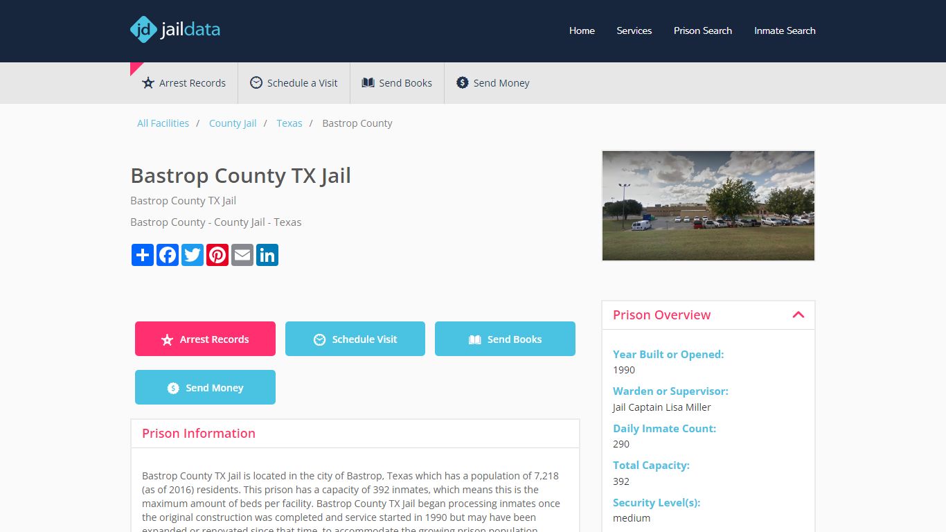 Bastrop County TX Jail Inmate Search and Prisoner Info - Bastrop, TX